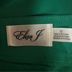Eliza J Green Off Shoulder Belted Dress Size 12 Short Sleeve Knee Length Photo 4