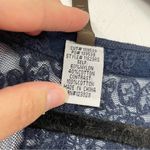 XCVI  Blue Lace Short Sleeve Sheer Swimsuit Coverup Tunic S Floral Embroidery Photo 6