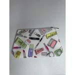 Clinique Makeup Bag Zip Pouch Cosmetic Case White Multi Travel GWP Photo 1