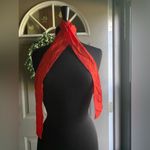 Liz Claiborne Vintage 80s red silk neck hair scarf Photo 6