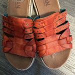 ROAN Women's Burnt Red Slide Slip on Sandals Size 9 Orange Photo 2