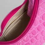 NWT BY FAR Baby Amber Fuchsia Circular Croco Embossed Leather Pink Photo 8