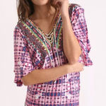 Nanette Lepore  Sunset Shibori Tunic Swim Cover Tunic Size Medium Photo 0