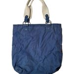 Aeropostale  Vintage Style Blue Cotton Embroidered Double Handle Tote Bag Photo 7