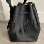 Kenneth Cole  Vintage Black Perforated Drawstring Bucket Bag Shoulder Purse Photo 8
