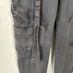 Young Fabulous and Broke Ankle Tie Subversive Cargo Joggers Black Grey Silky Small Photo 5