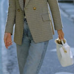 ALC Frank A.L.C. Sedgwick II Double Breasted Plaid Check Houndstooth Blazer Size 4 Photo 0