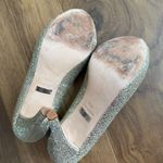 Badgley Mischka  Humbie II Glitter Peep Toe Heel Gold Silver 9.5 Photo 7