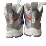 Moolah womens size 8 triple double glitch mode metallic silver high top sneakers Photo 5