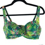 Lands' End Chlorine Resist Twist Front Underwire Bikini Swimsuit Top Green 6 Photo 2