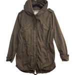 Velvet Graham Spencer M Olive Green Utility Anorak Jacket Hooded Drawstring Fall Brown Size M Photo 0