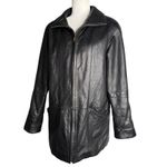 wilson's leather Wilson's Genuine Leather Women's Blazer Jacket Size XS Black Pockets Long Length Photo 1