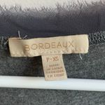 Bordeaux  Gray Semi Sheer Trim Sleeveless Blouse Photo 2