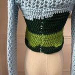 Handmade  Crochet Crop Top Ghost Autumn Fall Halloween OOAK XS Photo 7