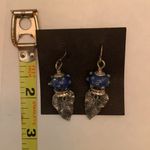 NWT: blue beaded earrings one of a kind Photo 3
