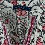La Plage Chic Pink and White tunic Dress with Elegant Floral Design Photo 2