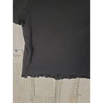 Arizona Jeans NWT  Co Black Ribbed Ruffle Crop Lace-Up Top Women's Size XXXL Photo 12