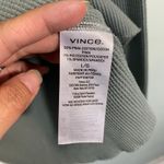 Vince Women Sage Green Waffle Knit Pima Cotton Pullover Hoodie Size L Photo 5