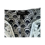 Talbots ‎ Black White Shell Print Abstract Lace 3/4 Sleeve Lace Top XL Photo 1