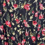 Umgee Boutique  Black & Red Floral Button Front Short Sleeve Maxi Dress L Photo 5