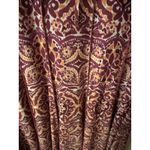 Sami & Jo Short Sleeve Midi Dress W/Burgundy And Orange Paisley Print Size L Photo 8