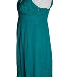 Antonio Melani Floral Chiffon Lace Dress Teal Size 4 Photo 2