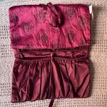 Victoria's Secret Vintage Burgundy Satin Lingerie Jewelry Delicates Travel Bag Photo 3