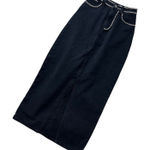 Nasty Gal  Black Denim Studded Maxi Skirt US Size 0 Photo 0