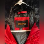 Ambiance‎ Ski Puffer Jacket Red Size Medium With Black Faux Fur Hood Warm Winter Photo 3