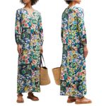Johnny Was  Puff Sleeve Maxi Dress Swim Cover Up Layla Print Size XS Photo 2