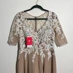 JJ's House Dress Women 12 Taupe Wedding Guest Mother of the Bride Formal Gown Tan Photo 2