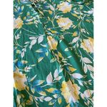 st. john's bay  Women Green Floral Long Sleeve Blouse Size Large Hawaiian Colorful Photo 9