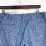 Talbots Womens Shorts Blue Chambray Casual Pockets 16 Photo 4