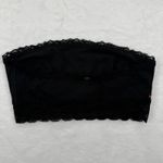 PINK - Victoria's Secret PINK Nation Black Lace Trim Bandeau Crop Top Bra Shirt M Medium READ Photo 1