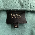 W5 Anthropologie Green Short Sleeve Textured Blouse Size X-Large Photo 2