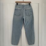 Good American  Good Mom High Rise Distressed Ankle Jeans in Blue636 Size 26 | 2 Photo 3
