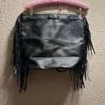 Victoria's Secret Victoria’s Secret Black Fringe Backpack Photo 0