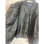 Susan Graver Women’s Faux Alligator Leather Zip Swing Chic Jacket Size Medium Photo 5