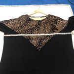 Amaryllis Leopard Print Velvet Bodice Sweater Size 1X Black Photo 10
