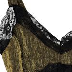 Nasty Gal Collection Gold Black Lace Crop Tank Top Sz 8 Photo 3