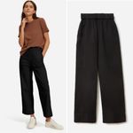 Everlane  The Easy Pant Pull-On Wide Leg Organic Cotton Pants Black Size 4 Photo 1