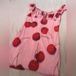 Kimchi Blue Pink and Red Mini Dress with Cherry Print Photo 2