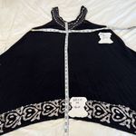 Riviera Sun sz M blk&wht batik w/ fringe & a crazy cute hem GUC Black Size M Photo 5