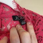 J.Crew J. Crew Womens 2 Scalloped Mock Neck Laced Long Sleeve Top in Dragonfruit NWT Photo 6