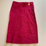 SMF Woman Faux Wrap Fuchsia Midi Pencil Skirt Pink Photo 5