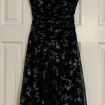 Taboo  Y2K Halter Floral Shimmer Mini Dress Photo 2