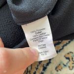 Madewell  black shift tee dress leather trim Photo 9