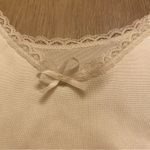 Vassarette Vintage  Nylon Camisole Lingerie Top Lace Trim Ivory Size L USA Made Photo 1