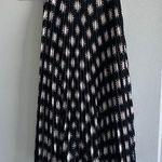 Anthropologie  Maxi Pleated Skirt Black Pink Size Medium Photo 1
