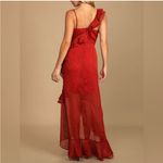 Lush Clothing Lush orange Red High-Low Wrap Gown for Weddings Photo 2